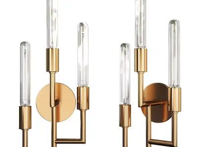 Angler Sconce Low-poly 3D model