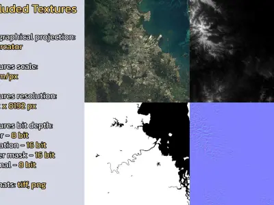 Brisbane Australia City Landscape 3D Model 3D model