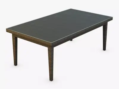 Rexus dining table brown 3D model
