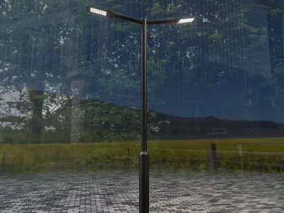 Street Light 12 version 2 3m with pole 3 Low-poly 3D model