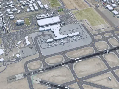 Albuquerque International 15km Low-poly 3D model