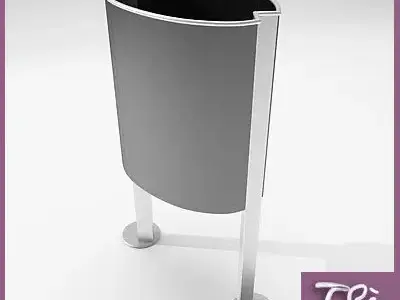 Street Trash Bin 3D model