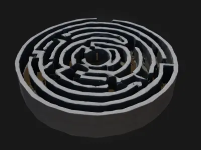 Labyrinth Quest Ancient Maze Structure 3D model