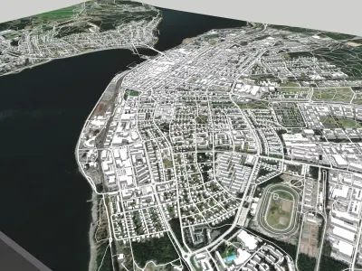 Cityscape Ostersund Sweden 3D model