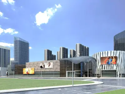 Shopping Plaza 03 3D model