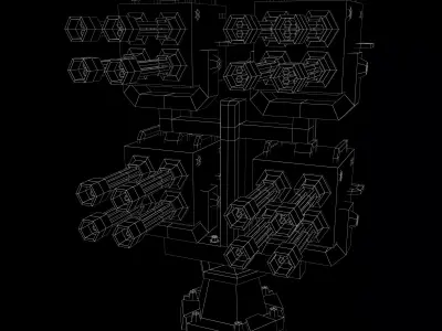 Tower Defence Mechanical v7 001 Low-poly 3D model