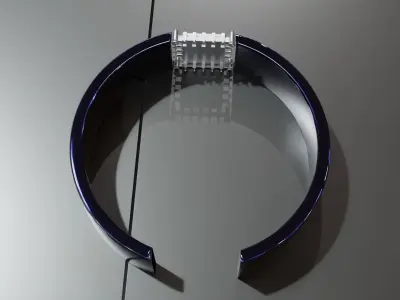 Low Poly Sci-Fi Bracelet R2 Low-poly 3D model