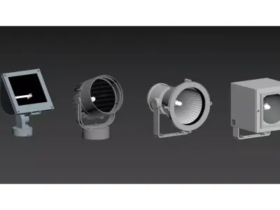 Outdoor spotlights 3D model