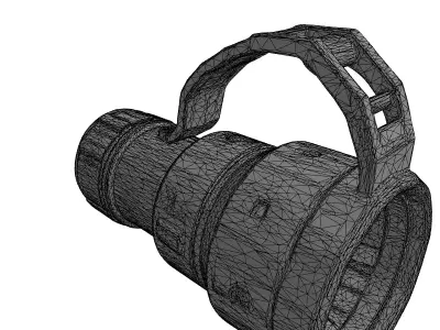 Tactical Flashlight Weapon Light Low-poly 3D model