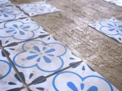 Old Portuguese tiles PBR Seamless texture Texture