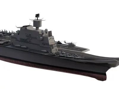 Chinese aircraft carrier Liaoning 3D model