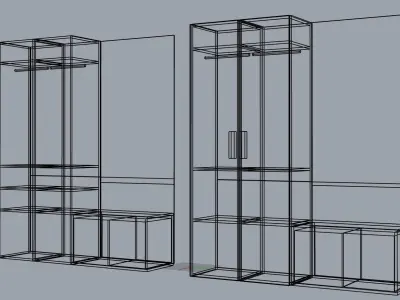 clothes shoes cabinet 3D model