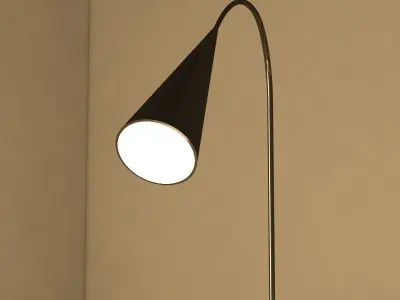 Delaktig floor lamp with shade 3D model