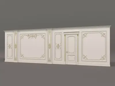 Wall Molding in Classic French style 36 3D model