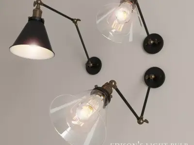 Sconce Loft Industrial Glass 3D model