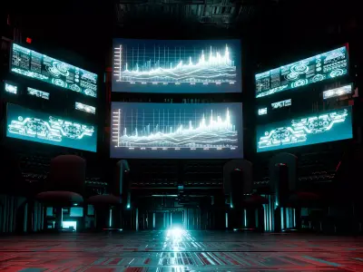 sci-fi desk scene environment 3D model