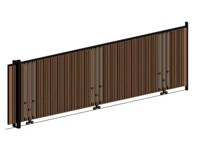 sliding entrance gate 3D model
