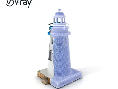 Stylized Lighthouse Model Pack with PBR Textures Low-poly 3D model