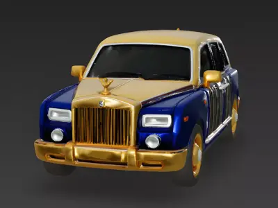 The Royal Navigator Deep Blue SUV 3D Model Low-poly 3D model