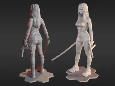 Killer girl 3D print model