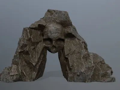 Skull Cave Low-poly 3D model