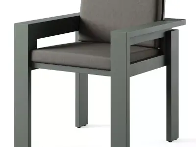 Walker Metal Outdoor Arm Chair  3D model