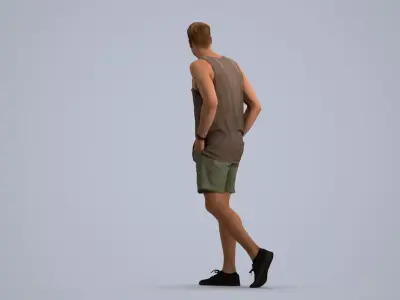 00321Boris005 - Adult Caucasian woman walking through public 3D model