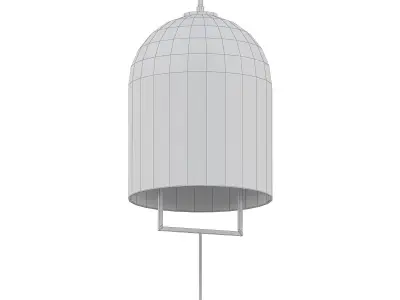 JOZEFINA gold and glass pendant light with clear dome 3D model