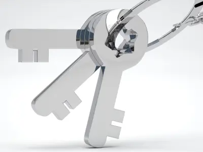 Keys with Keychain 3D model