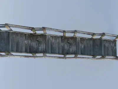 Wooden Stairs 3D model