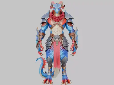 Dragon Warrior 3D Model Low-poly 3D model