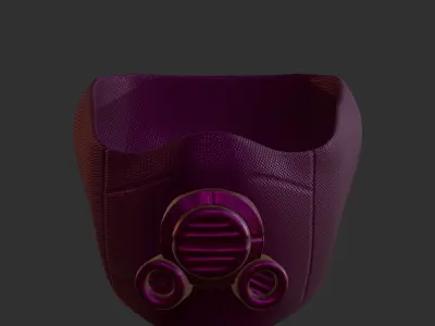 Gas mask helmet 3d model scifi Low-poly  Low-poly 3D model 458