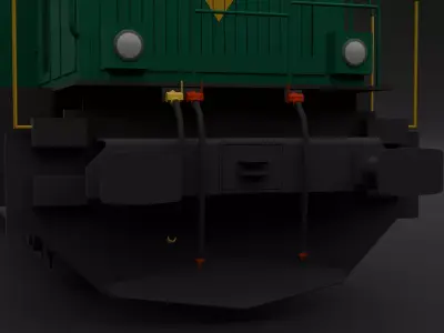 DE11000 Diesel-Electric Shunter Locomotive Low-poly 3D model