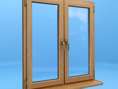Windows collection wooden window 3D model