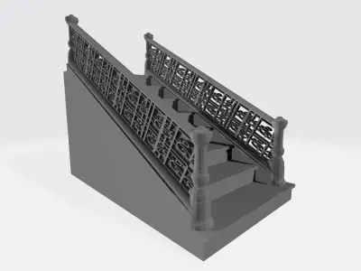 Mixed Material Balustrades 3D print model