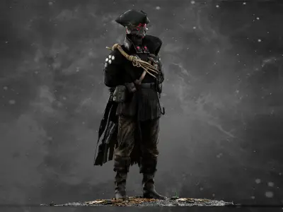 Space Pirate Low-poly 3D model