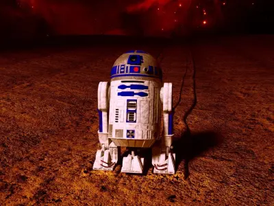R2 D2 obj 3D model