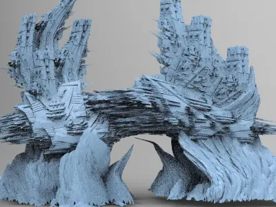 Alien Cliffs rock structure Base 4  3D model