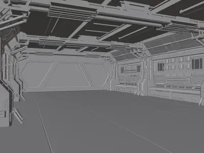 Spaceship interior 3D model get