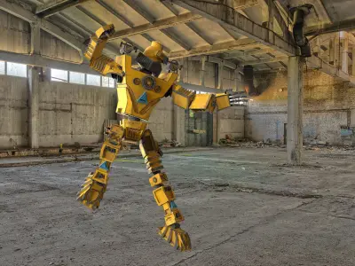 Robot iron  Low-poly 3D model