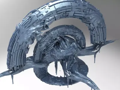 Genma tech base temple exterior 1 3D model