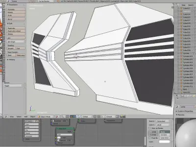 Modern Scifi Corridor 3d Modules with doors Low-poly 3D model