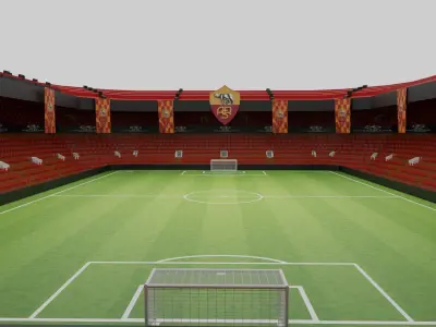 Roma Football Stadium Low-poly 3D model