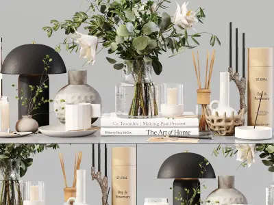 Decorative Set 223 Low-poly 3D model