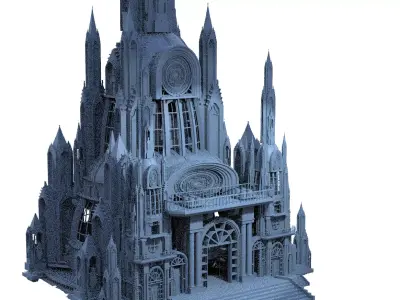 Imperial City Tower Hall cathedral 3D model