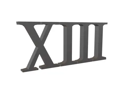 Roman Numerals 13 v1 001 Low-poly 3D model
