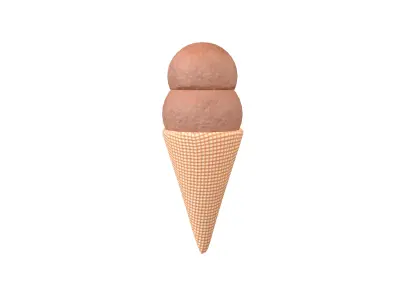 Ice Cream Cone v3 002 Low-poly 3D model