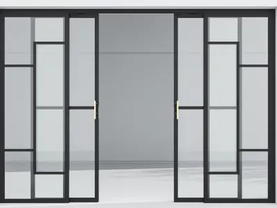 Aluminium door 33 3D model