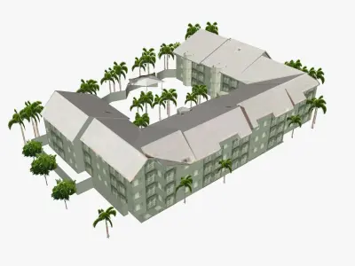 Aloha Lane Apartments Main Beach Low-poly 3D model