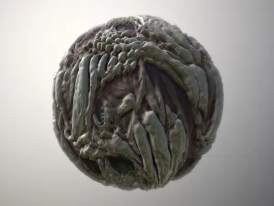 Material Skin Monster 10 Seamless PBR Texture Texture